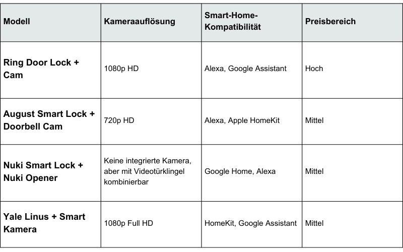 UMTS Media Service Elektronische Türschlösser mit Kamera Welche Modelle gibt es